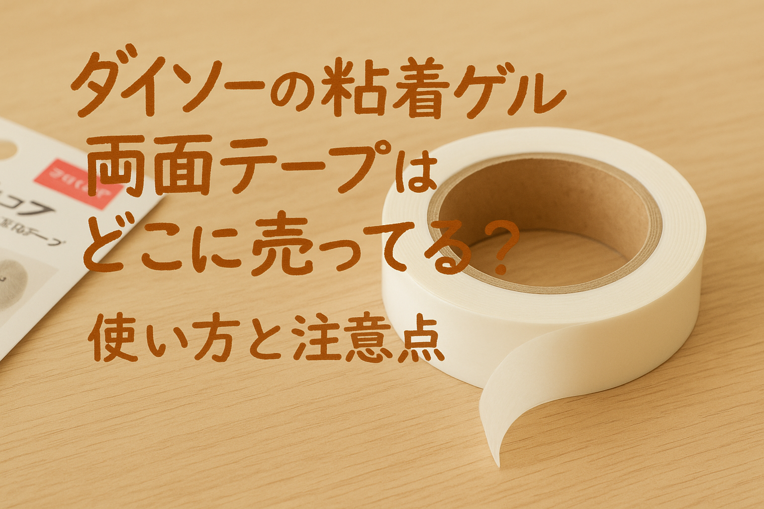 ダイソーの粘着ゲル両面テープはどこに売ってる?使い方と注意点を解説