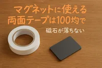 マグネットに使える両面テープは100均で買える？磁石が落ちない貼り方