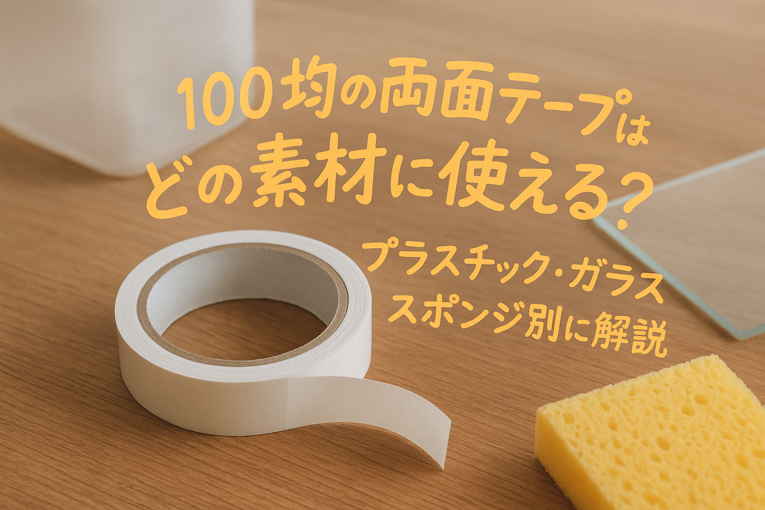100均の両面テープはどの素材に使える？プラスチック・ガラス・スポンジ別に解説