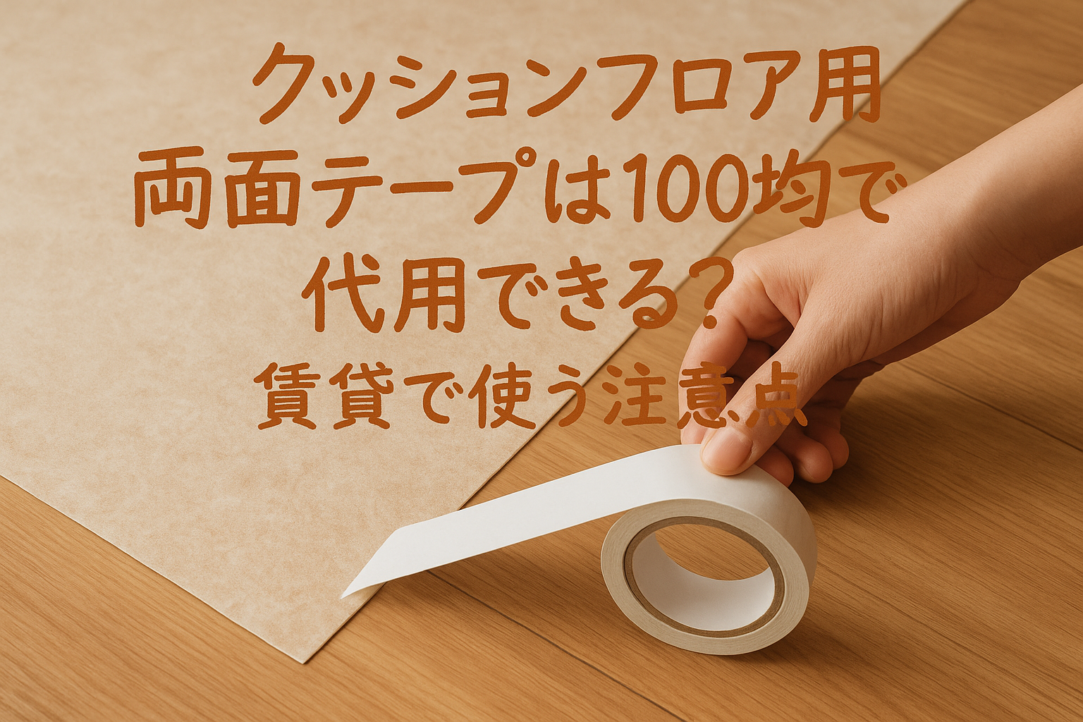 クッションフロア用両面テープは100均で代用できる？賃貸で使う注意点