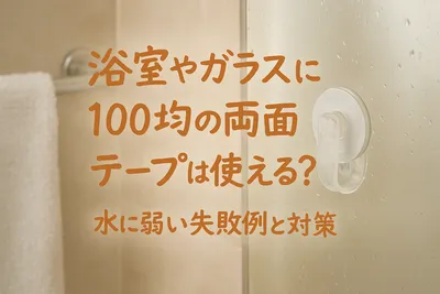 浴室やガラスに100均の両面テープは使える？水に弱い失敗例と対策
