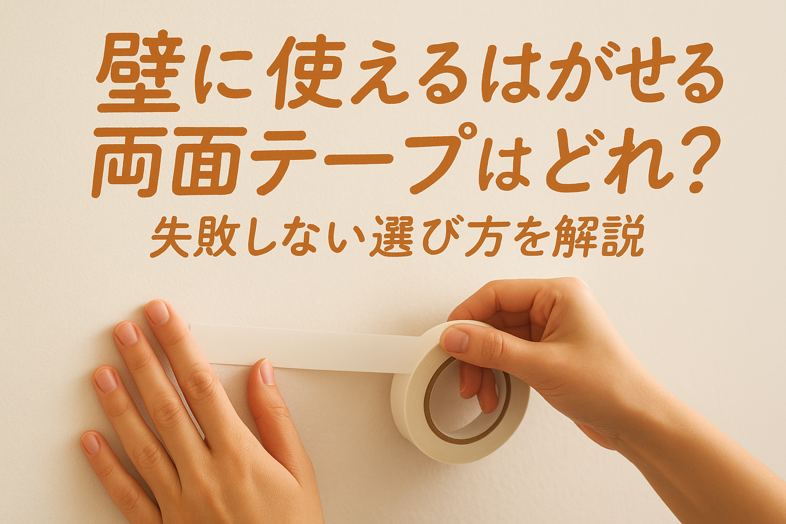 壁に使えるはがせる両面テープはどれ？失敗しない選び方を解説