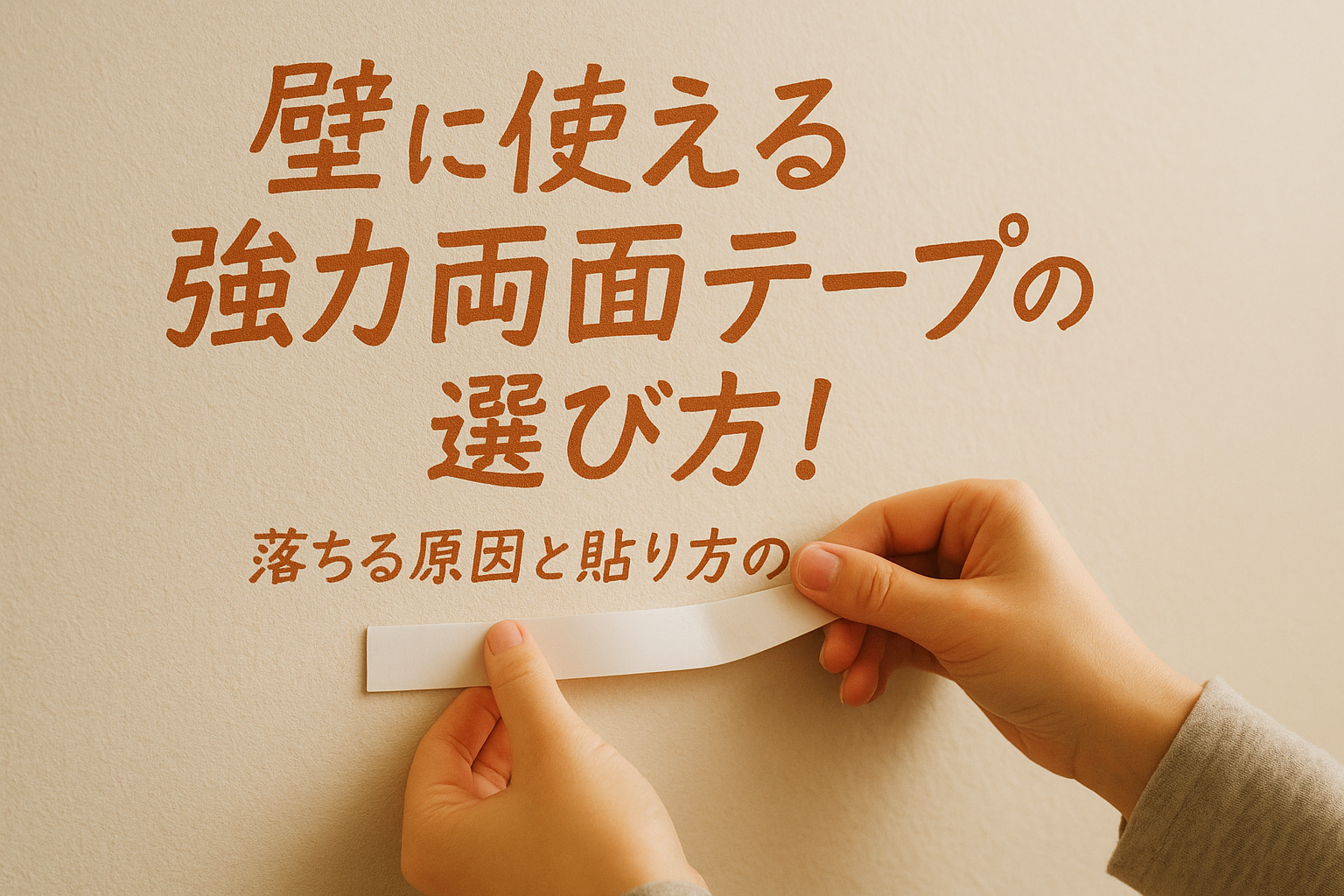 壁に使える強力両面テープの選び方！落ちる原因と貼り方のコツ