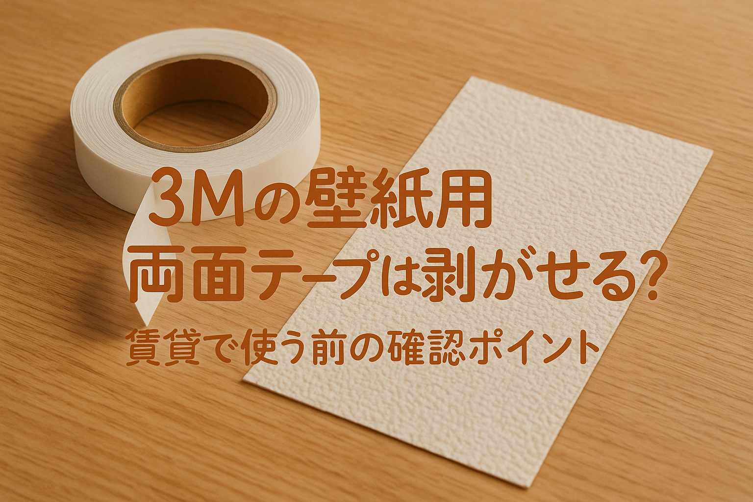 3Mの壁紙用両面テープは剥がせる?賃貸で使う前の確認ポイント