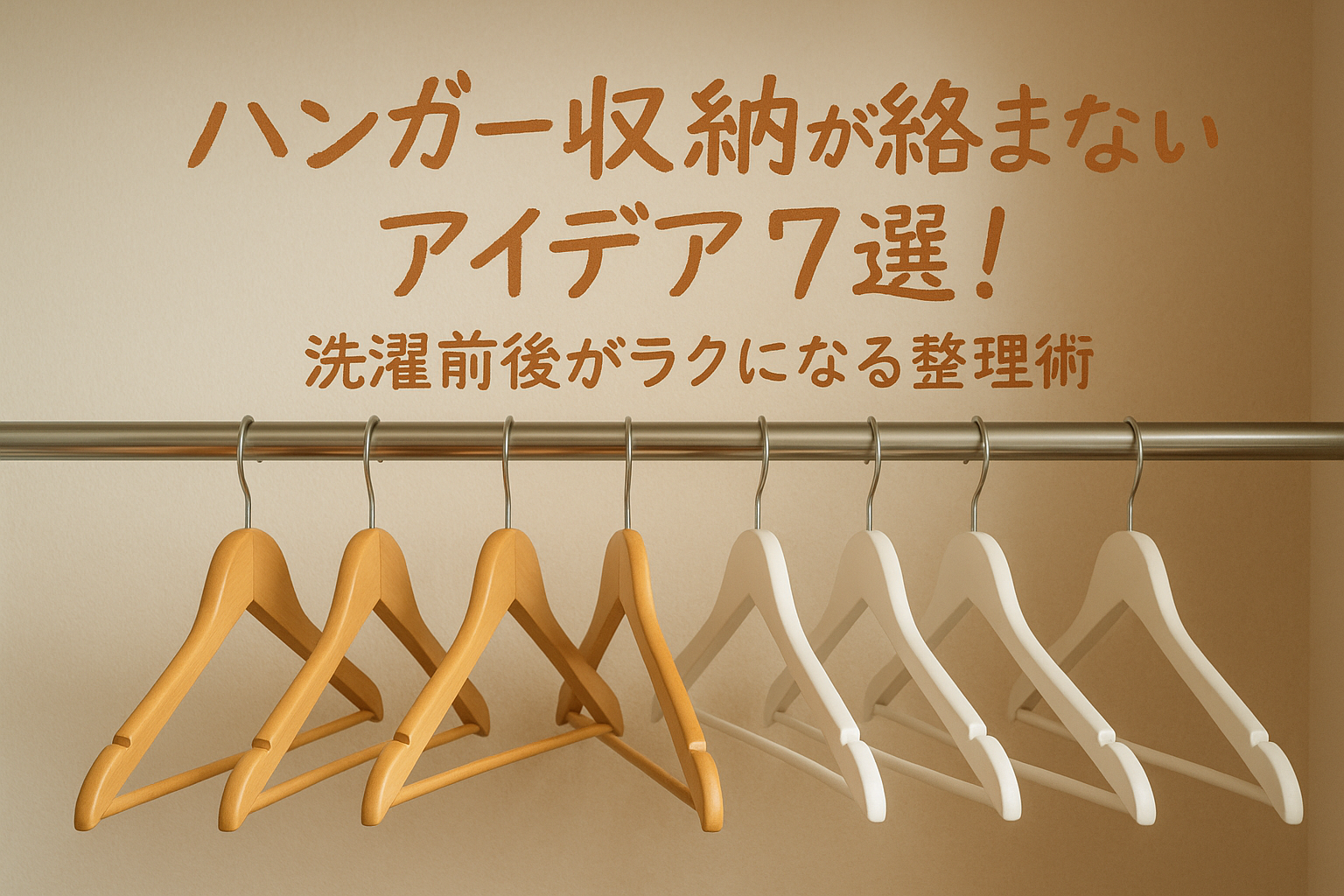 ハンガー収納が絡まないアイデア7選！洗濯前後がラクになる整理術