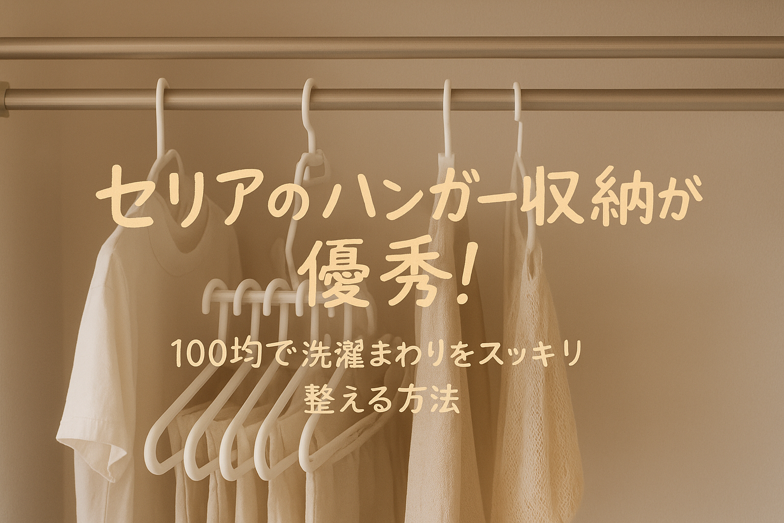 セリアのハンガー収納が優秀！100均で洗濯まわりをスッキリ整える方法