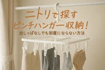 ニトリで探すピンチハンガー収納！出しっぱなしでも邪魔にならない方法