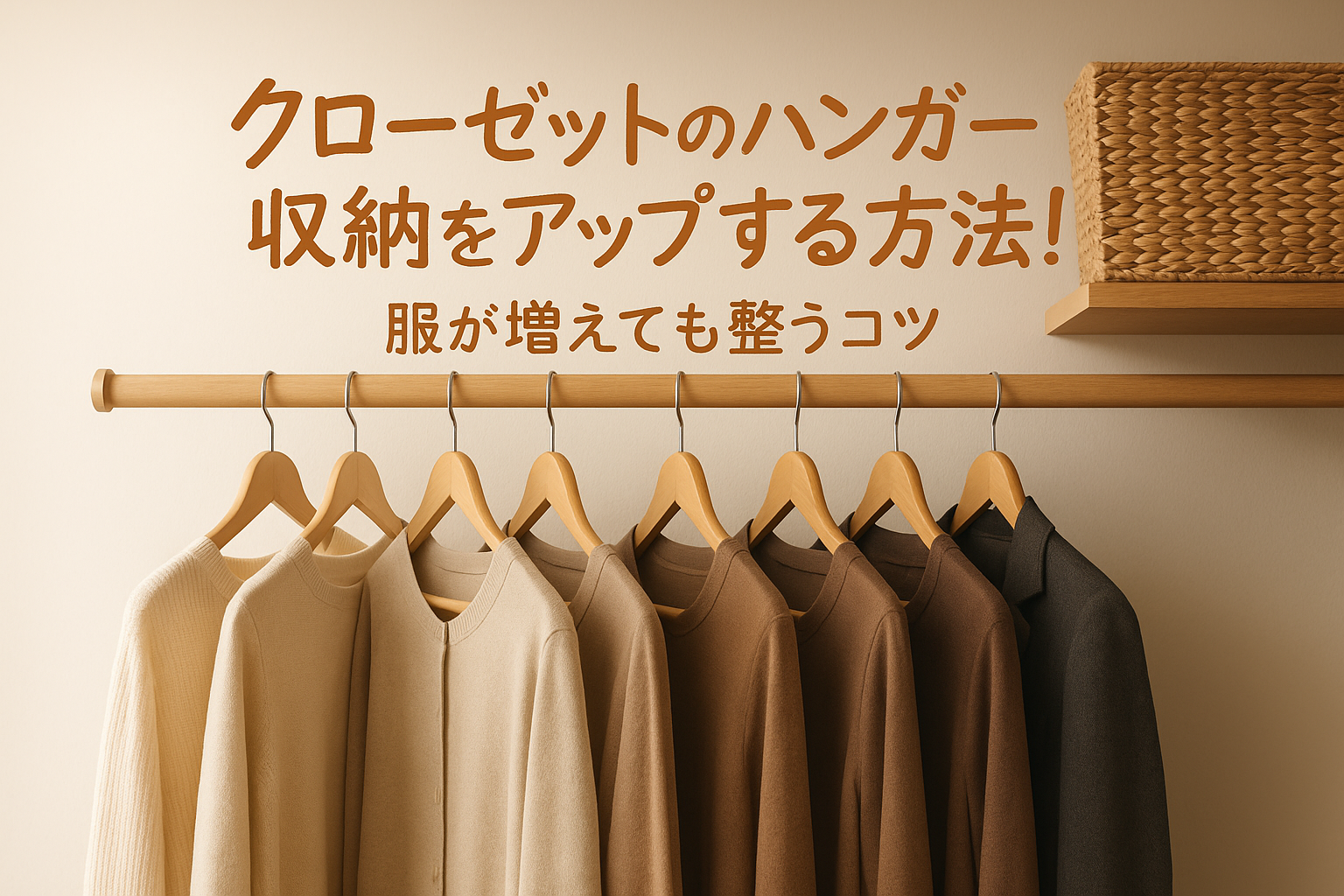 クローゼットのハンガー収納をアップする方法！服が増えても整うコツ