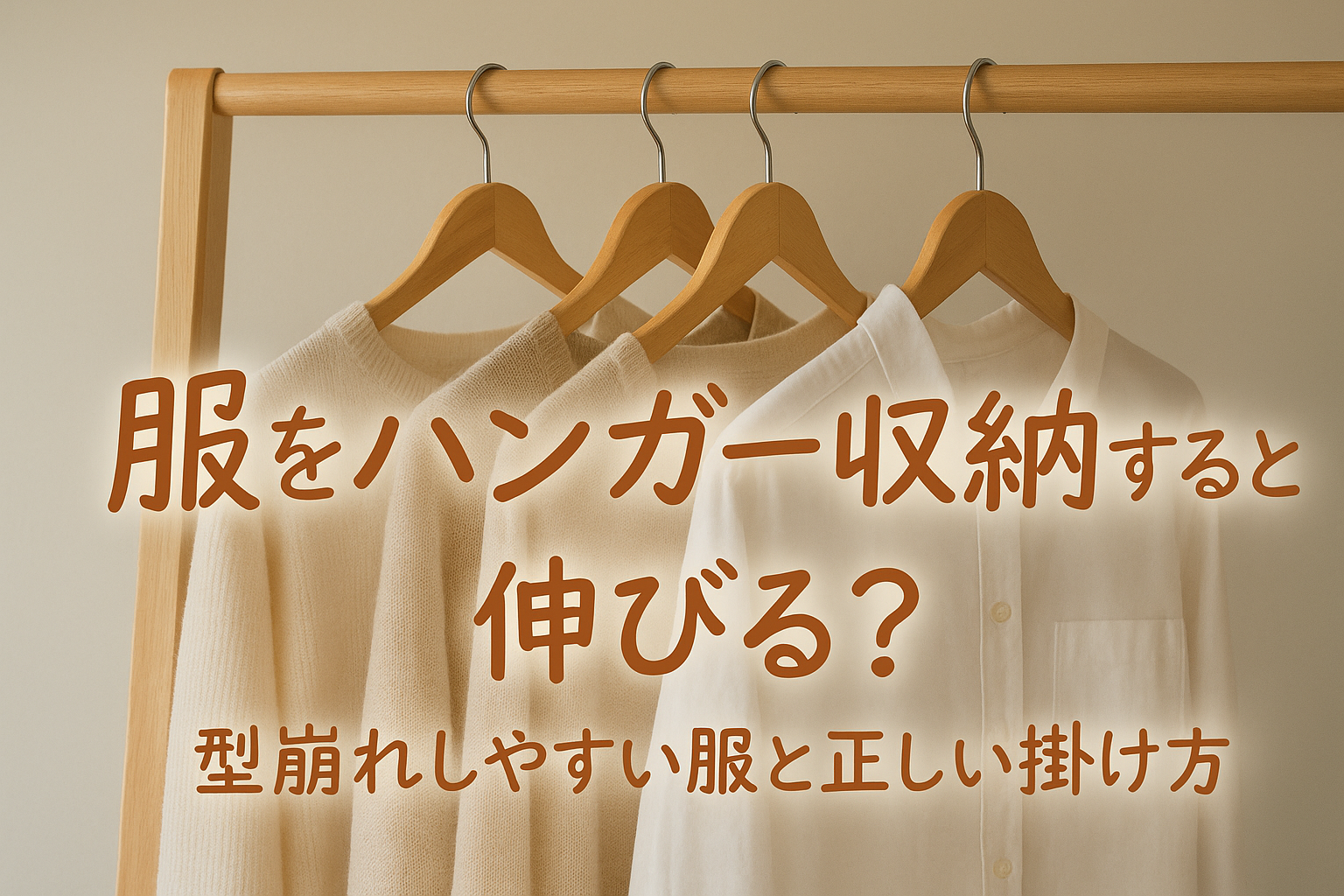 服をハンガー収納すると伸びる？型崩れしやすい服と正しい掛け方